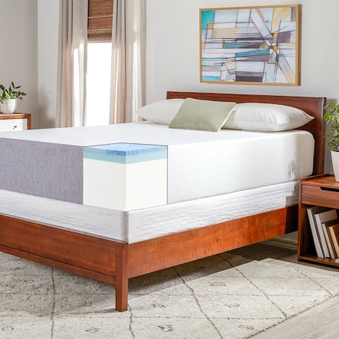 OSleep 14-inch Medium Firm Gel Memory Foam Mattress and Foundation Set