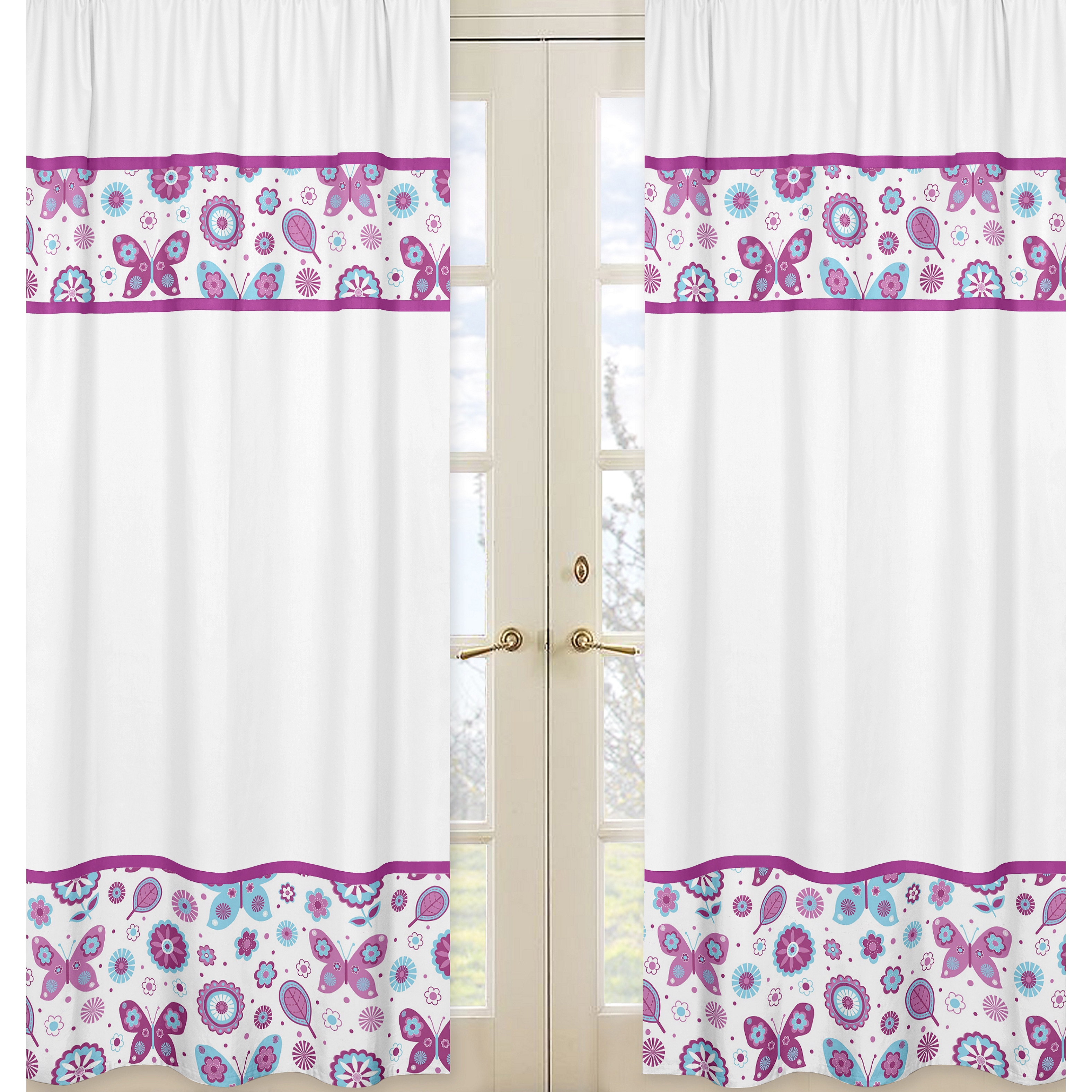 Spring Garden 84 Inch Curtain Panels (set Of 2)