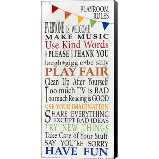 Barn Owl Primitives 'Playroom Rules' Canvas Art - Bed Bath & Beyond ...