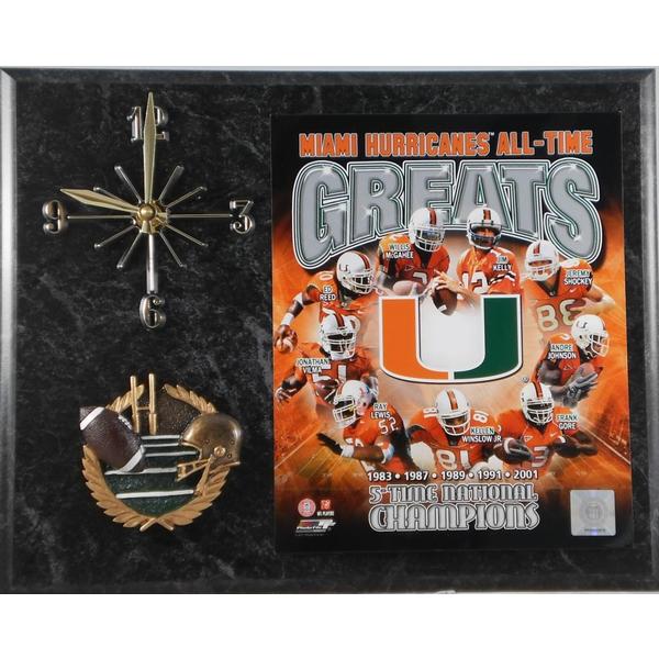 Miami Hurricanes All Time Greats Clock