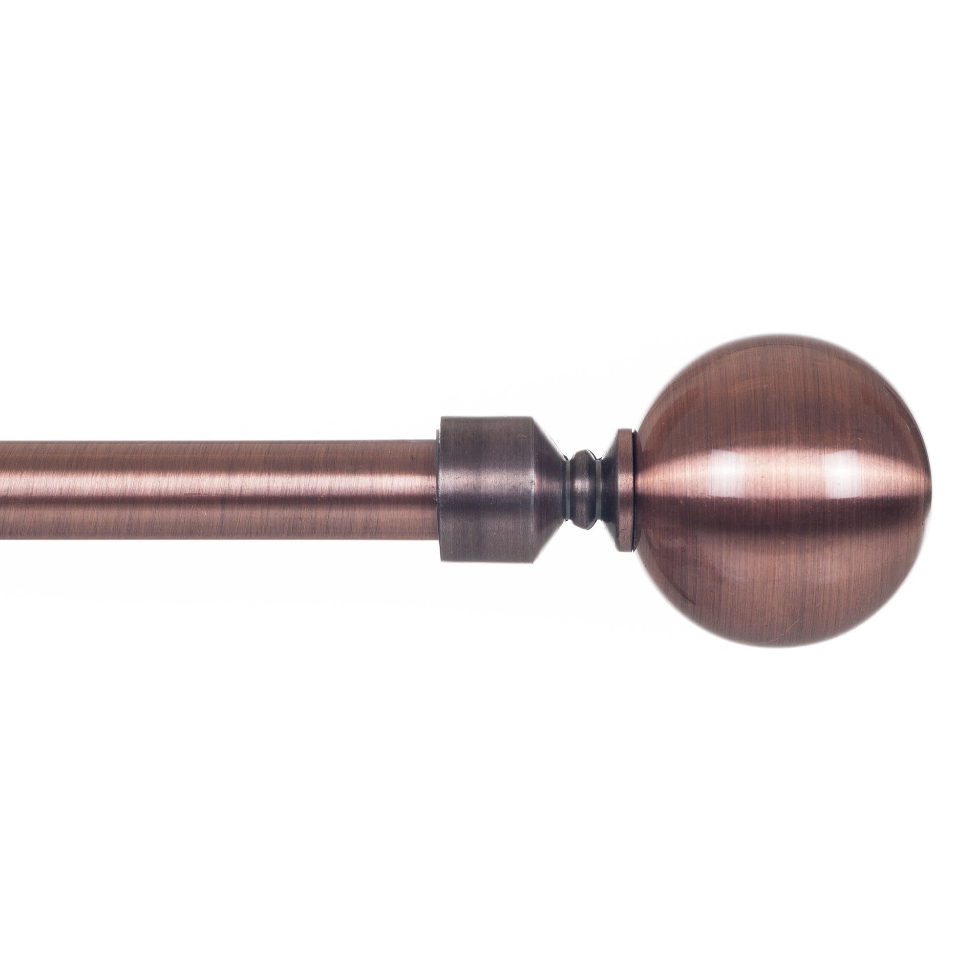 Lavish Home Sphere Finial Adjustable Modern Curtain Rod Set