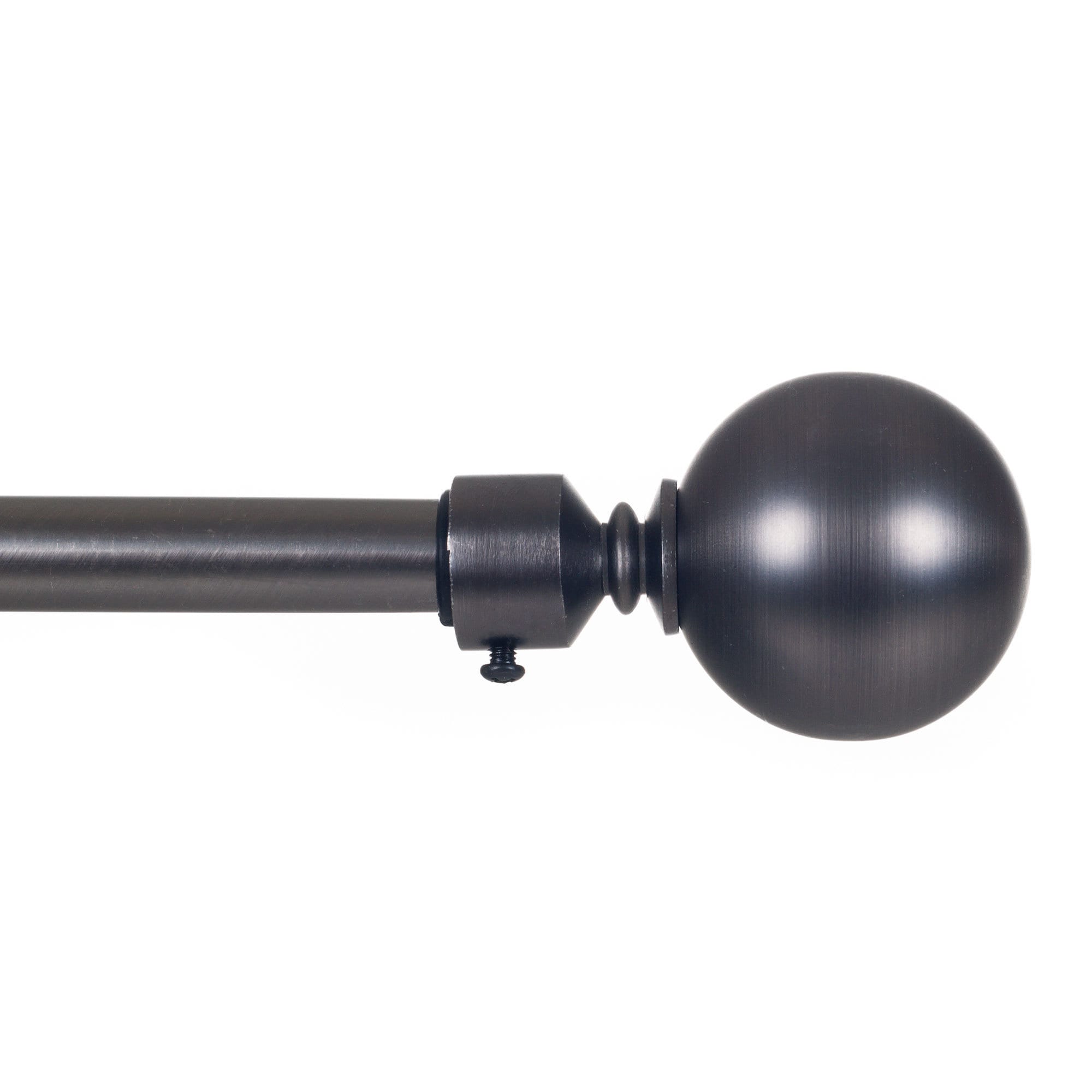 Lavish Home Sphere Finial Adjustable Modern Curtain Rod Set