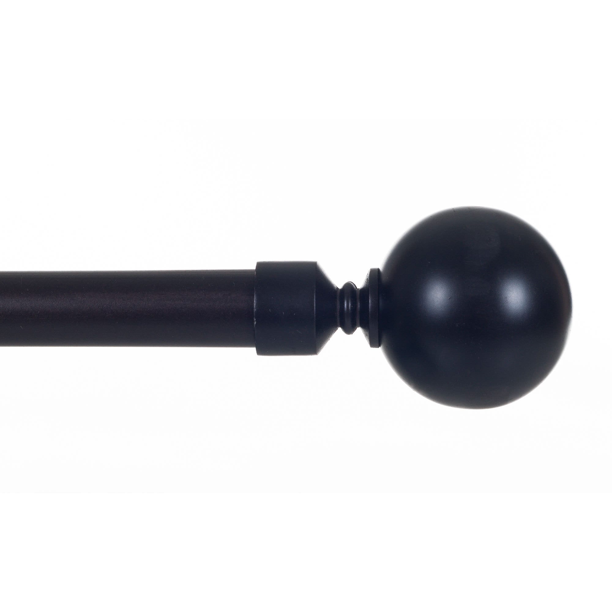 Lavish Home Sphere Finial Adjustable Modern Curtain Rod Set