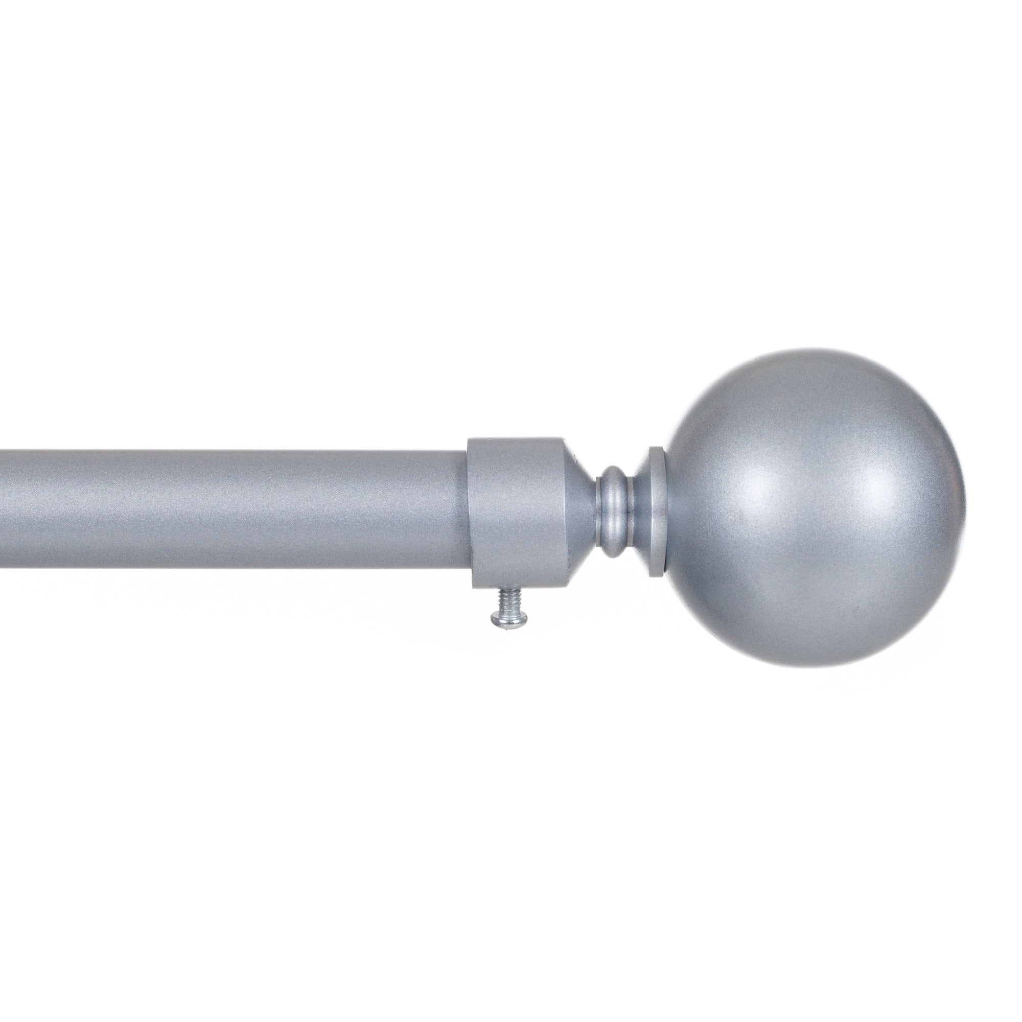 Lavish Home Sphere Finial Adjustable Modern Curtain Rod Set