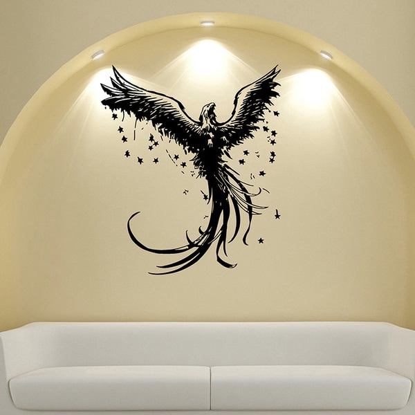 Phoenix with Stars Vinyl Wall Decal