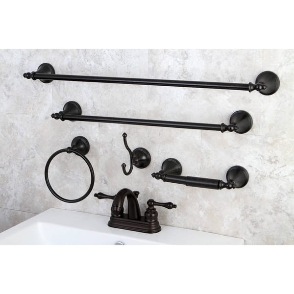 Oil Rubbed Bronze Set Of 4 Basics Modern Bathroom Accessories Towel Holder Set Tools Home Improvement Hardware