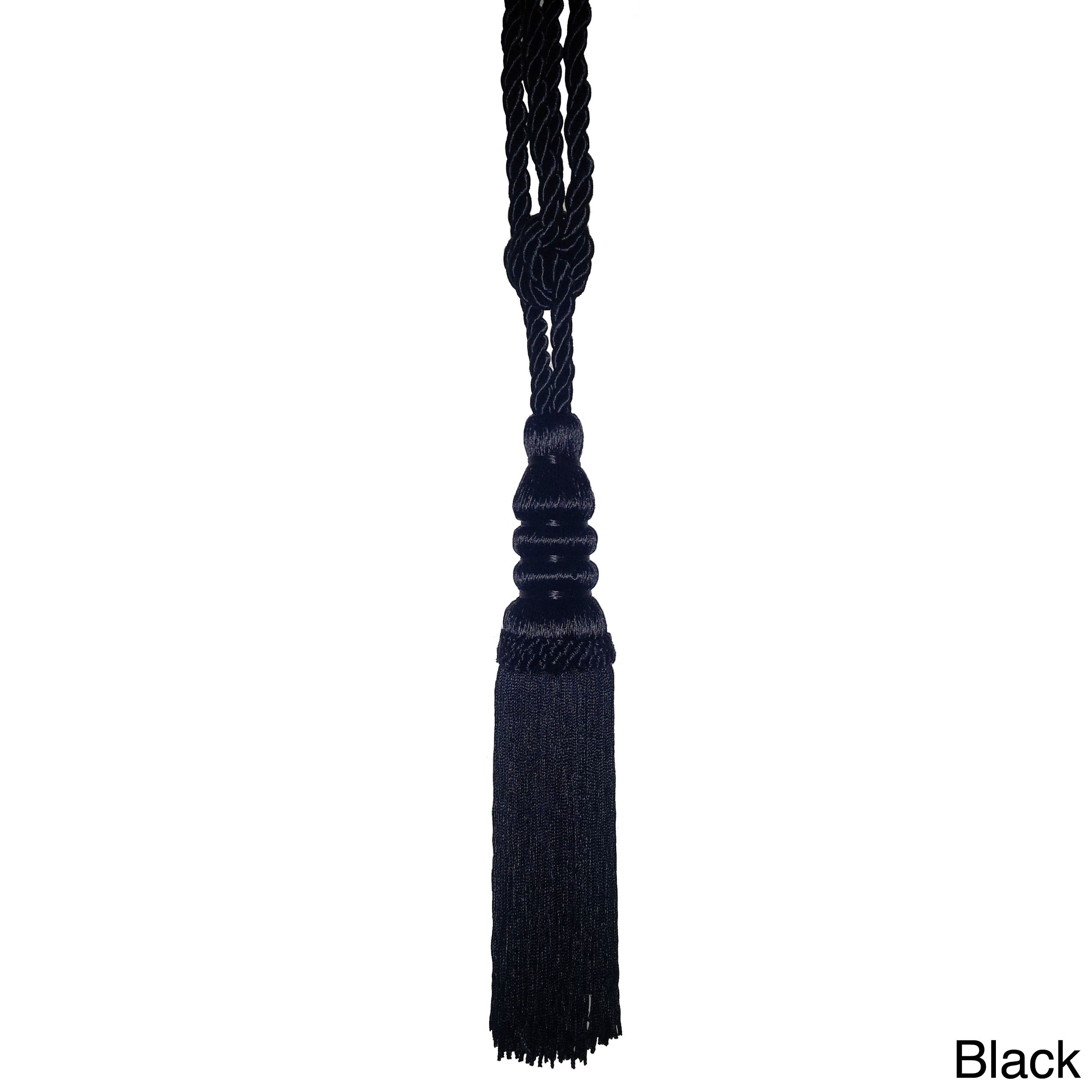 Decorative Cotton Rayon Curtain Tiebacks With Tassels Set