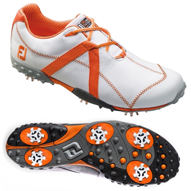 Footjoy Footjoy Mens M Project Spiked White/ Orange Golf Shoes Orange Size 9.5