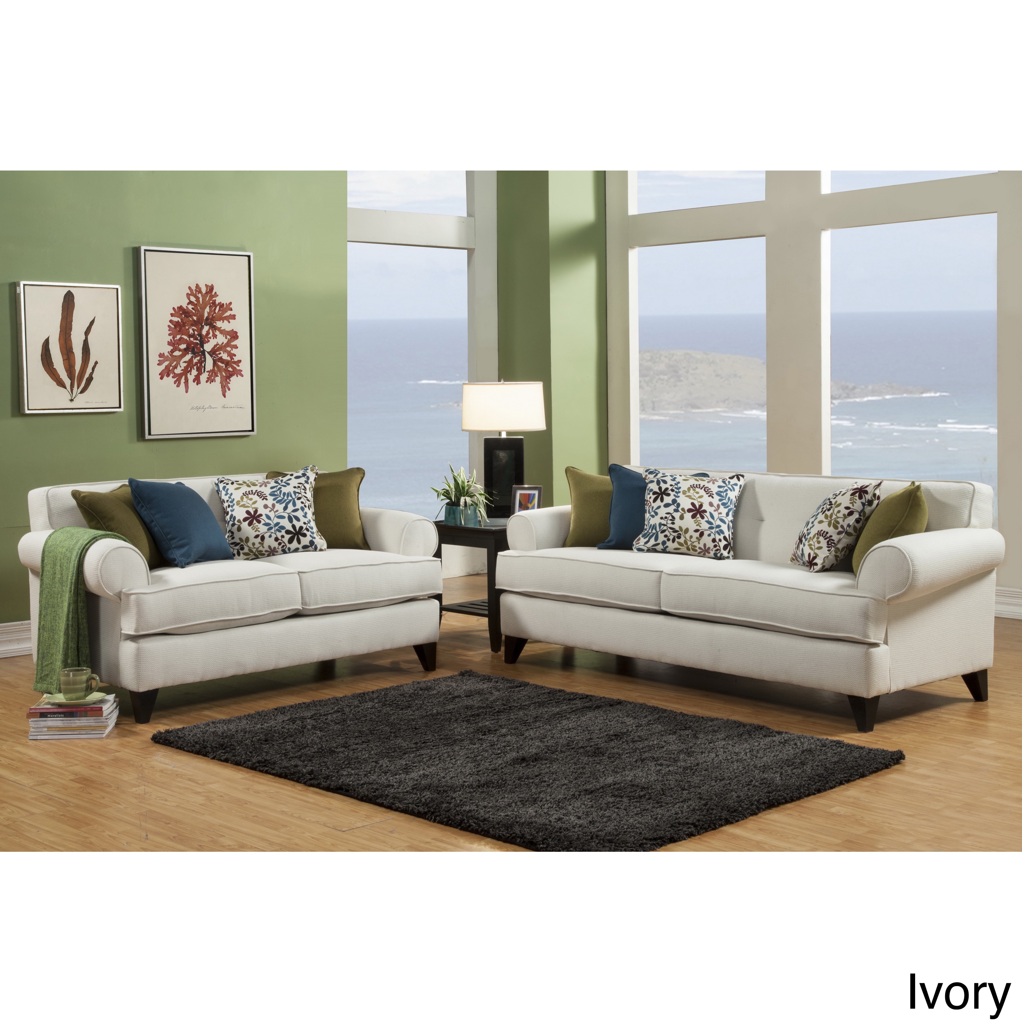 Furniture Of America Kenzi Chenille Fabric Sofa   Loveseat Set