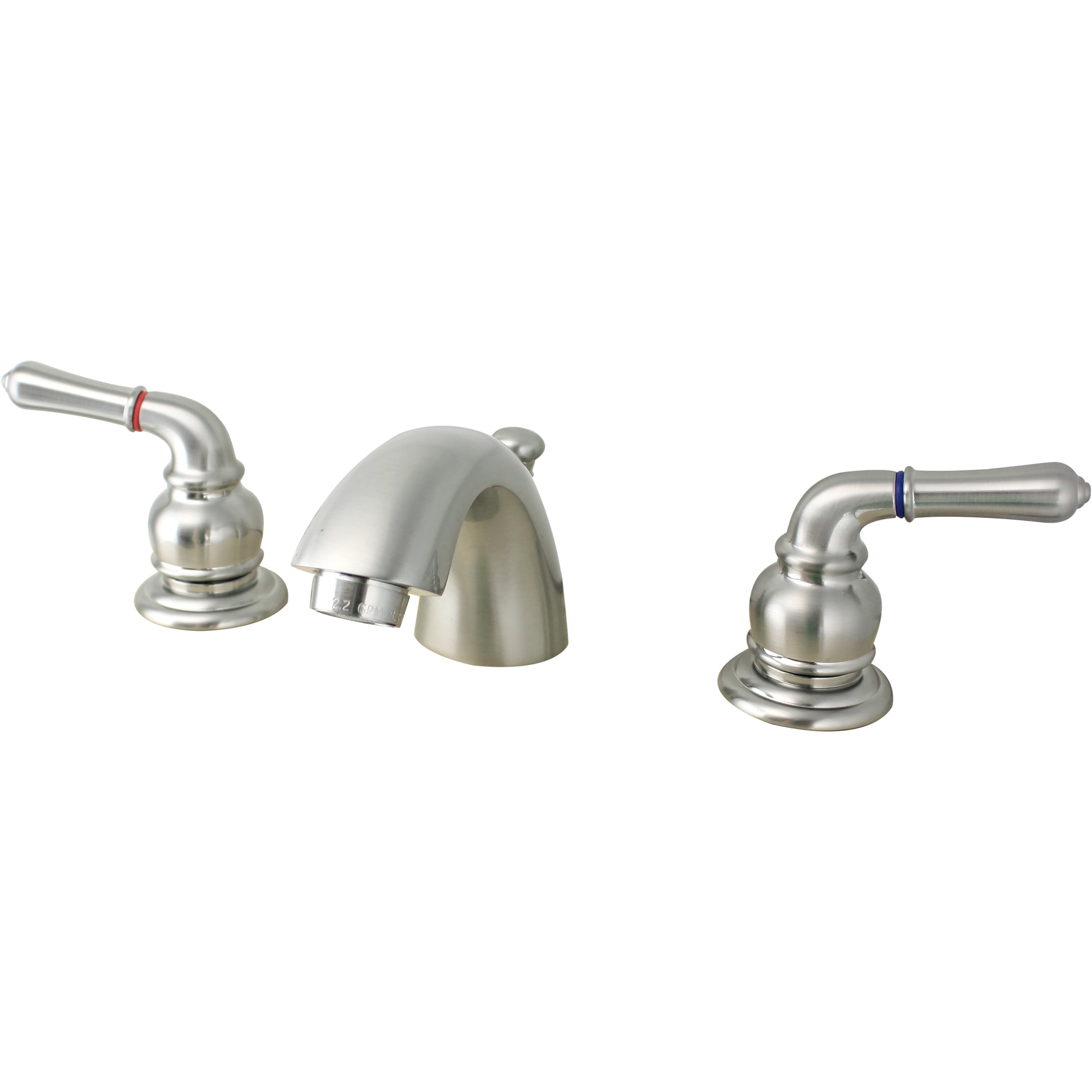 Premier Sanibel Brushed Nickel Double handle Widespread Bathroom Faucet