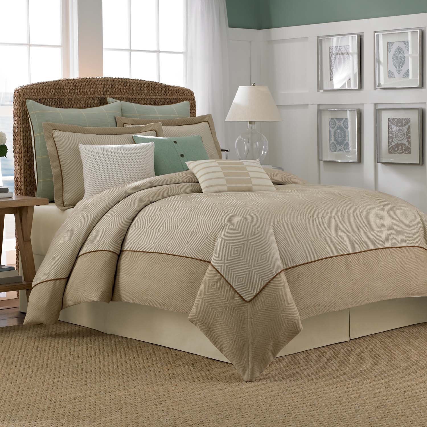 Nautica Nautica Eden Glen Oversized Comforter With Optional Sham Separates Brown Size Full