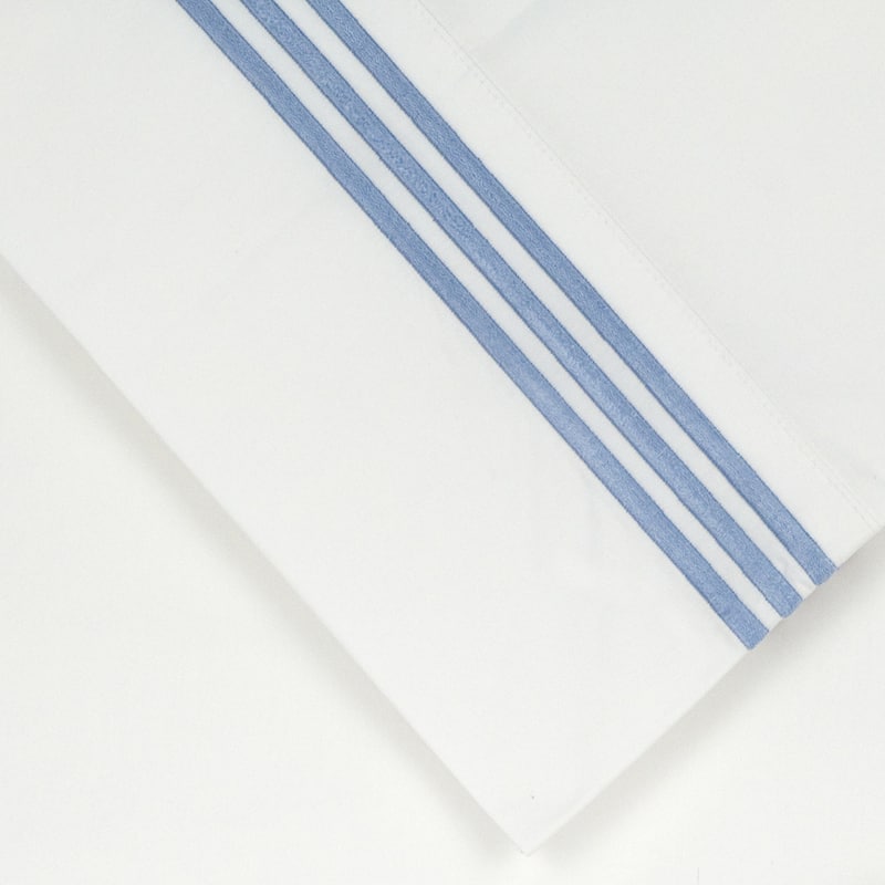 Pointehaven Long Staple Cotton Embroidered Percale Oversized Percale Cooling 4 pc Sheet Set