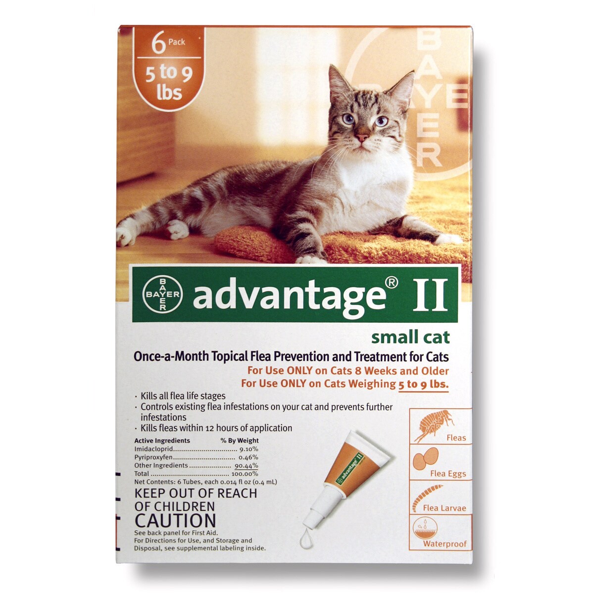 advantage ii for small cats 6 pack