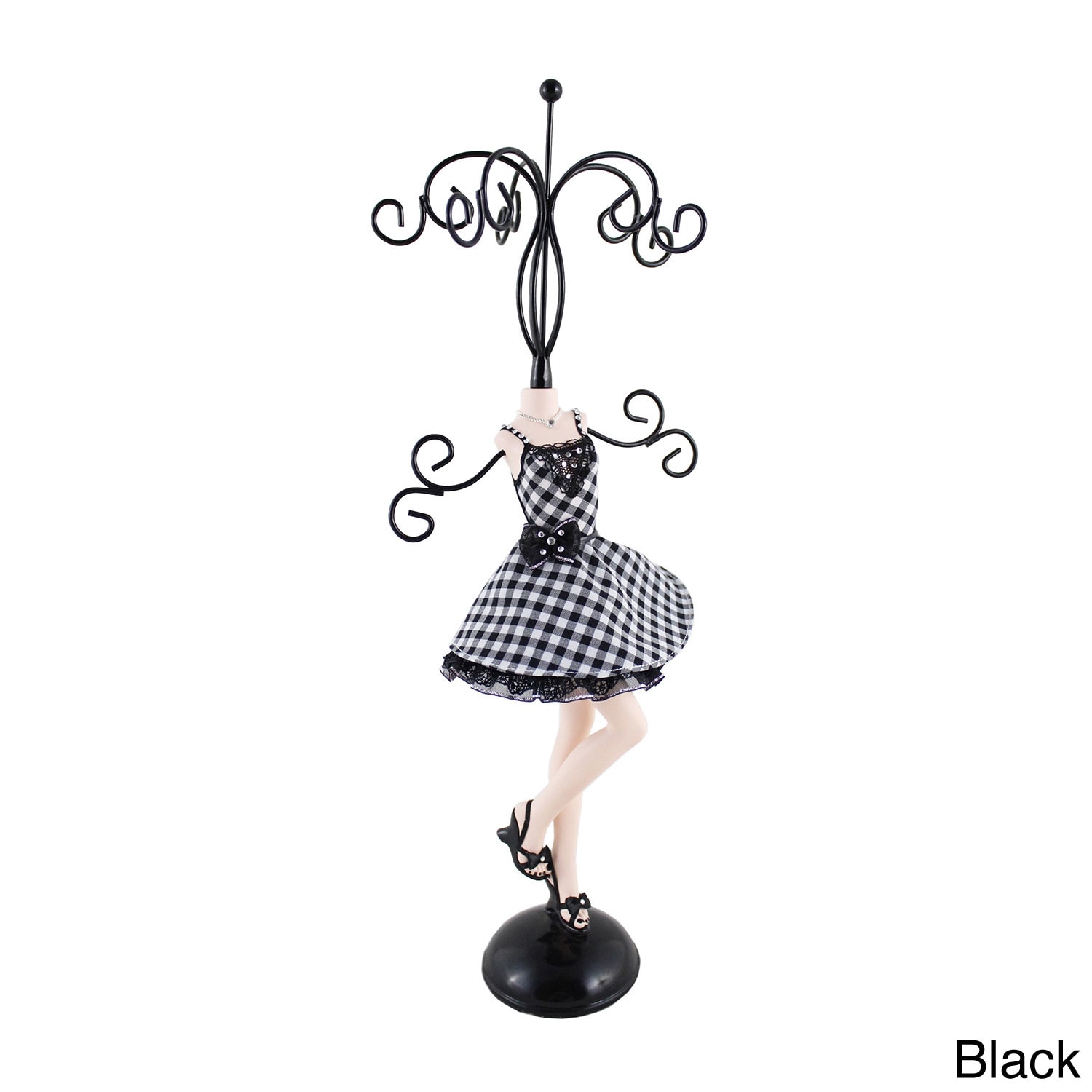 Jacki Design Retro Plaid Jewelry Mannequin