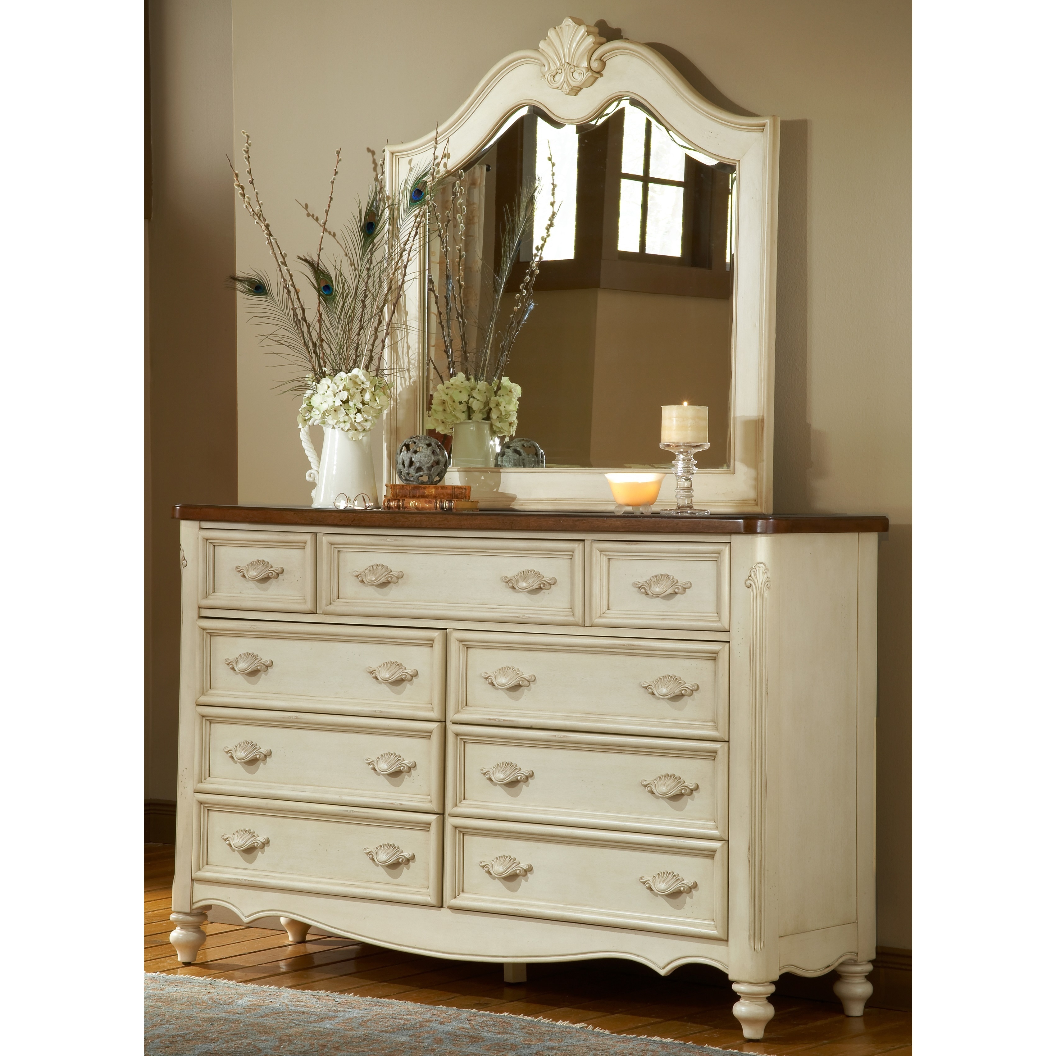 Crescent Manor 9 Drawer Dresser And Optional Mirror By Greyson Living Crescent Manor 9 Drawer Dresser And Optional Mirror By Greyson Living