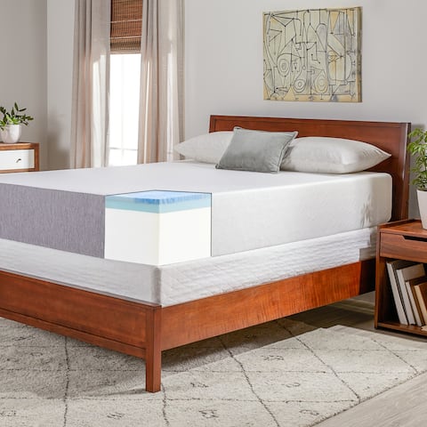 OSleep 12-inch Medium Firm Gel Memory Foam Mattress and Foundation Set