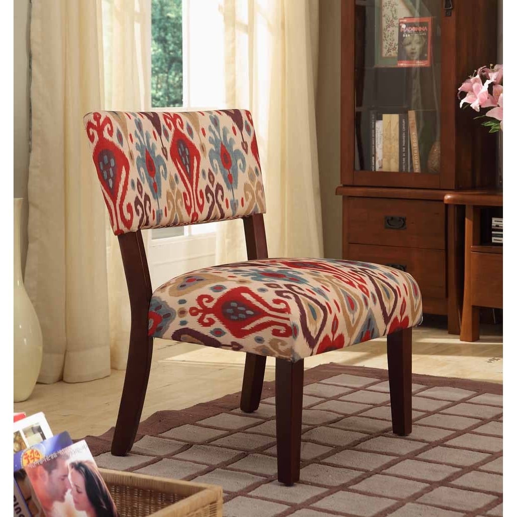 Multi color Ikat Large Accent Chair