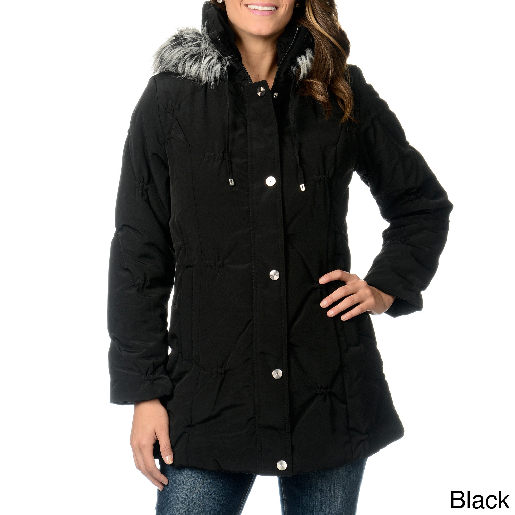 Fleet Street Womens Puckered Coat