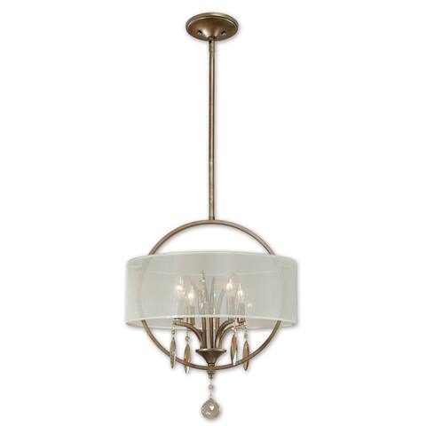 Uttermost Alenya 4-light Burnished Gold Drum Pendant