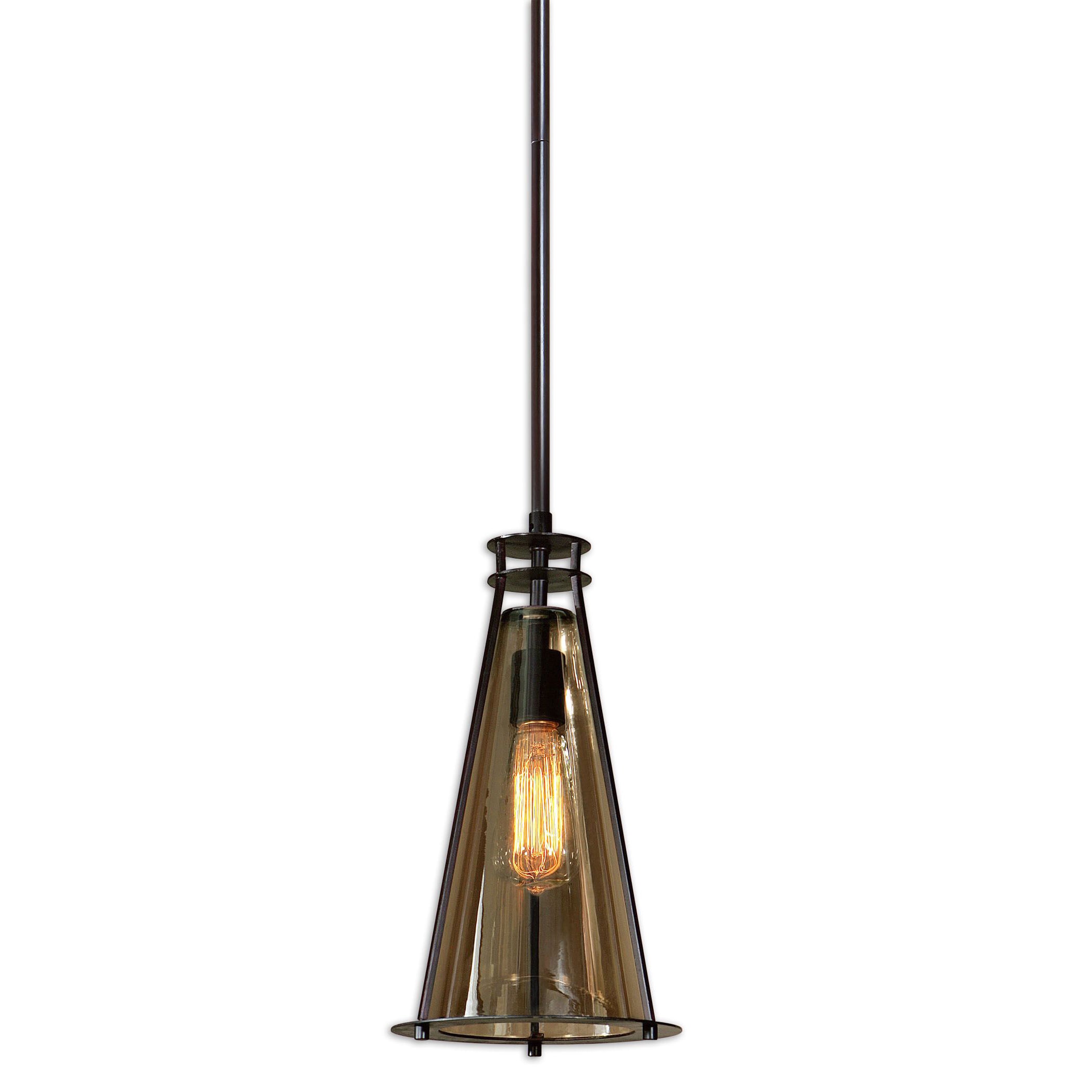 Frisco 1 light Rustic Black Mini Pendant