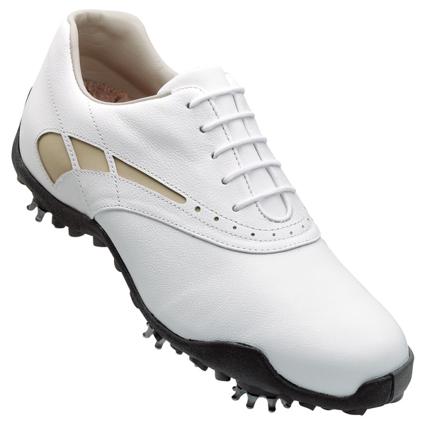 Footjoy Lopro Collection Ladies White and Taupe Golf Shoes Free