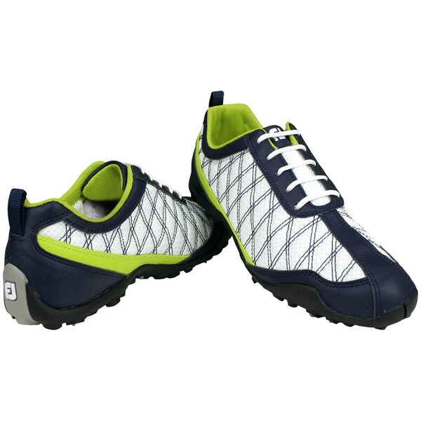 Navy/Green Golf Shoes - Overstock - 8550219