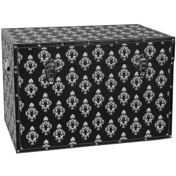 Shop Black Damask Storage Trunk Free Shipping Today
