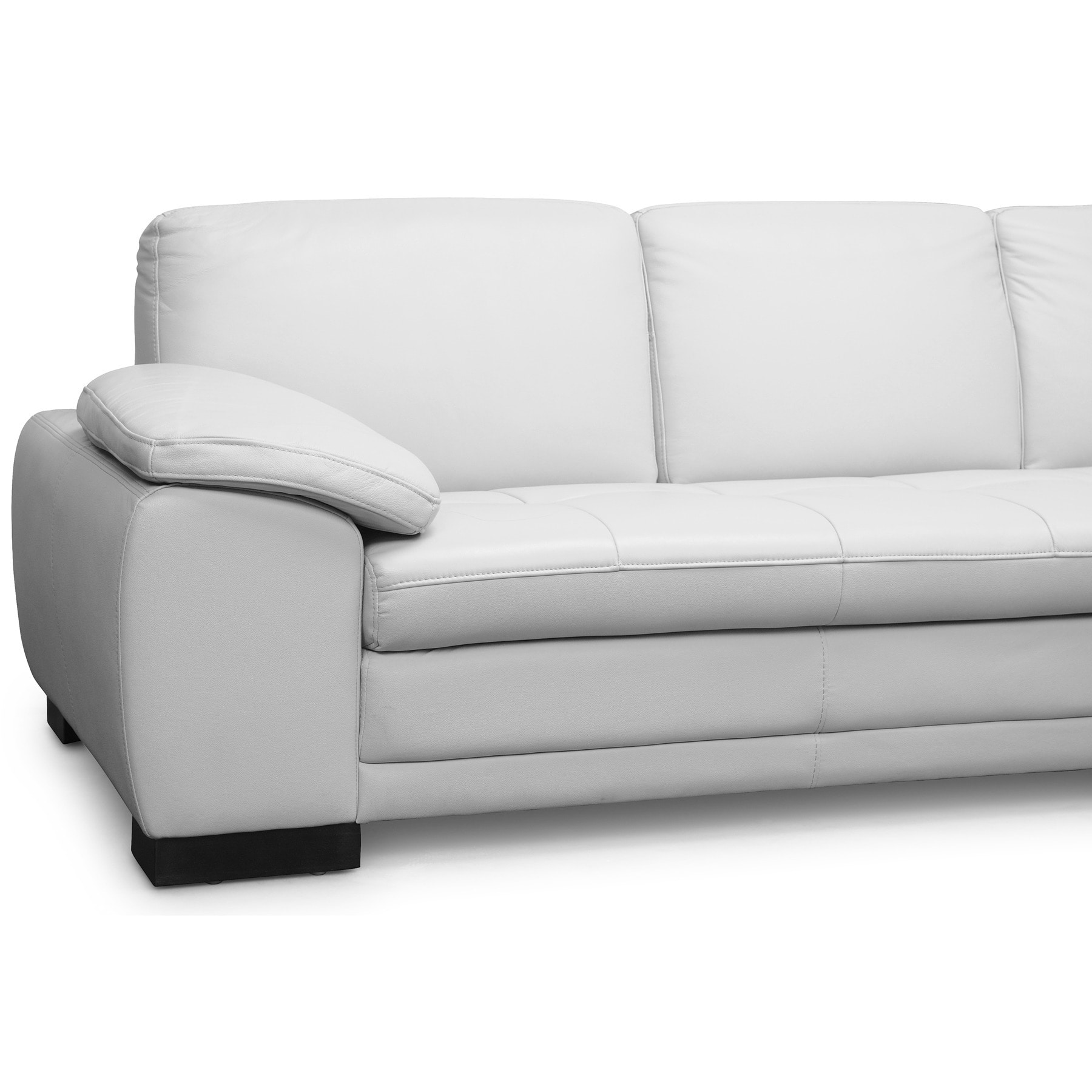 Diana Pale Gray Leather Modern Sectional Sofa Bed Bath Beyond