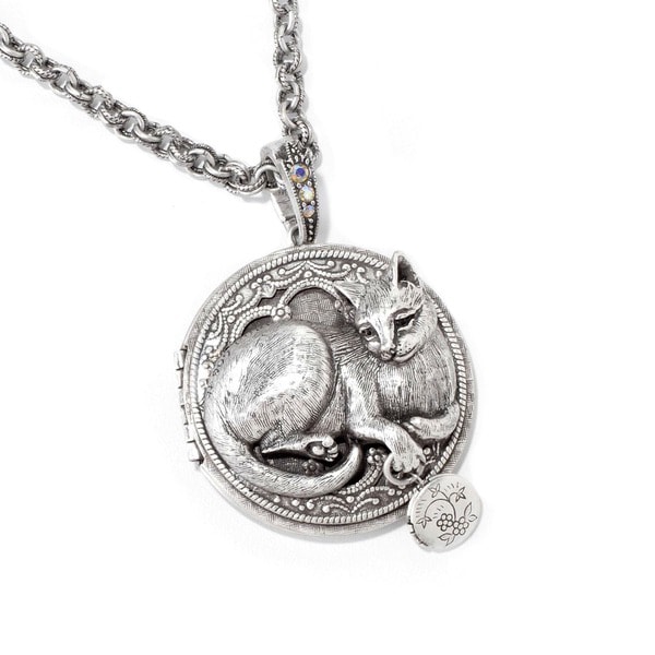 Shop Sweet Romance Cat Locket Long Chain Necklace - Free Shipping Today ...