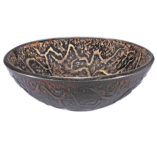 Brown Vine Glass Sink Bowl