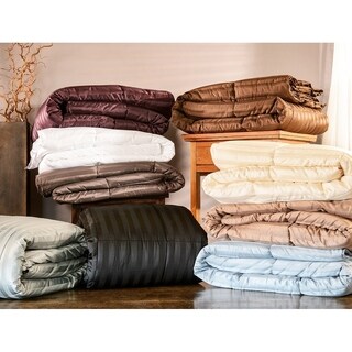 Superior All-Season Luxurious Striped Down Alternative Comforter