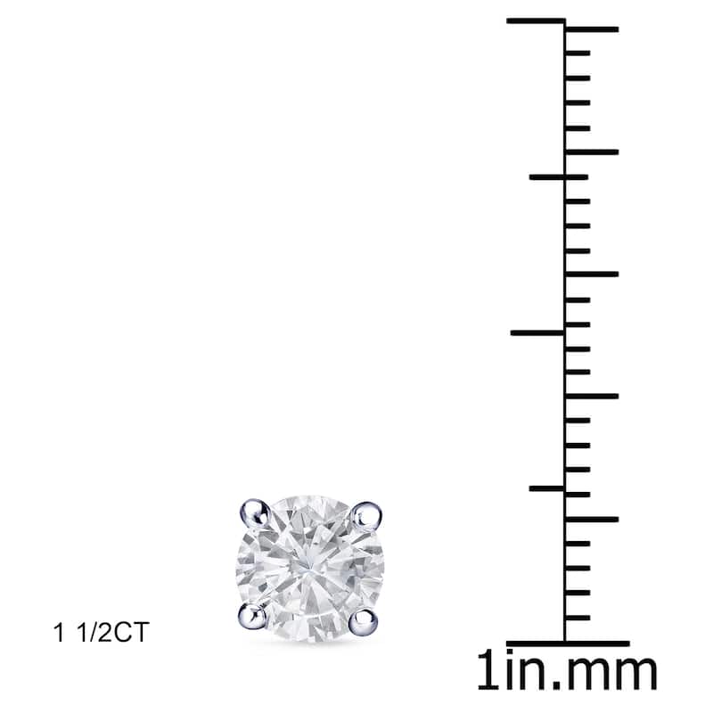 Auriya 1 to 2ctw Round Diamond Stud Earrings Platinum Certified