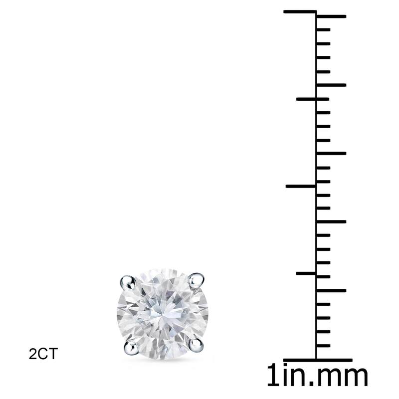 Auriya 1 to 2ctw Round Diamond Stud Earrings Platinum Certified