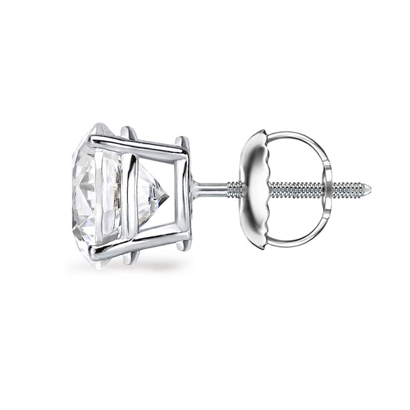 Auriya 1 to 2ctw Round Diamond Stud Earrings Platinum Certified