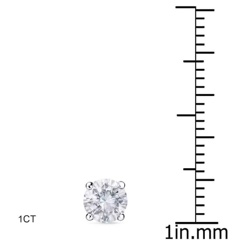 Auriya 1 to 2ctw Round Diamond Stud Earrings Platinum Certified