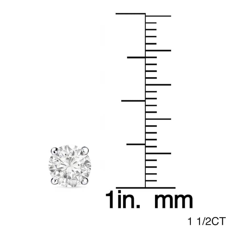 Auriya 1 to 2ctw Round Diamond Stud Earrings 18k Gold Certified