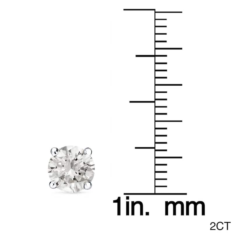 Auriya 1 to 2ctw Round Diamond Stud Earrings 18k Gold Certified