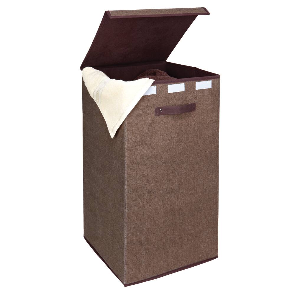 Kennedy Home Collection Espresso Collapsible Laundry Hamper