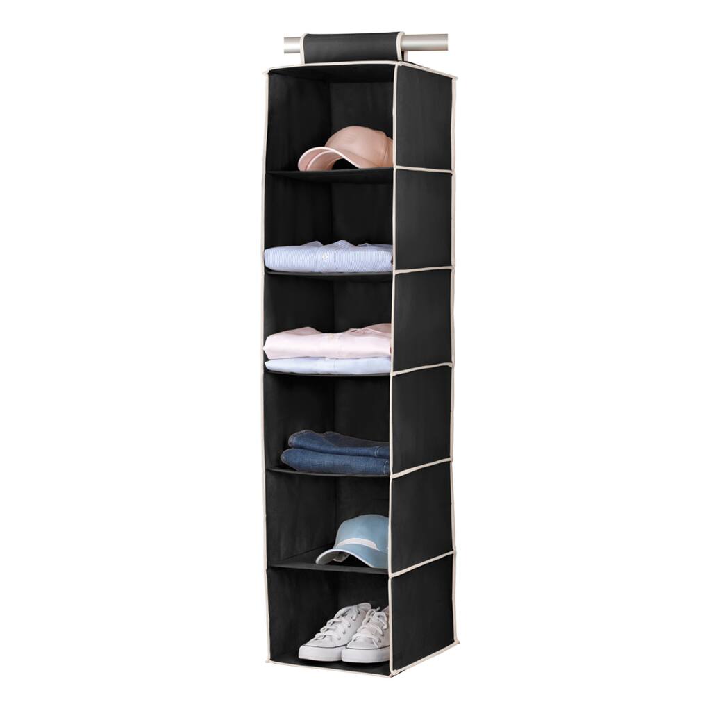 6-shelf Black/ Cream Sweater Organizer