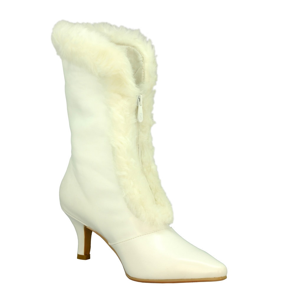 ladies boots with fur trim