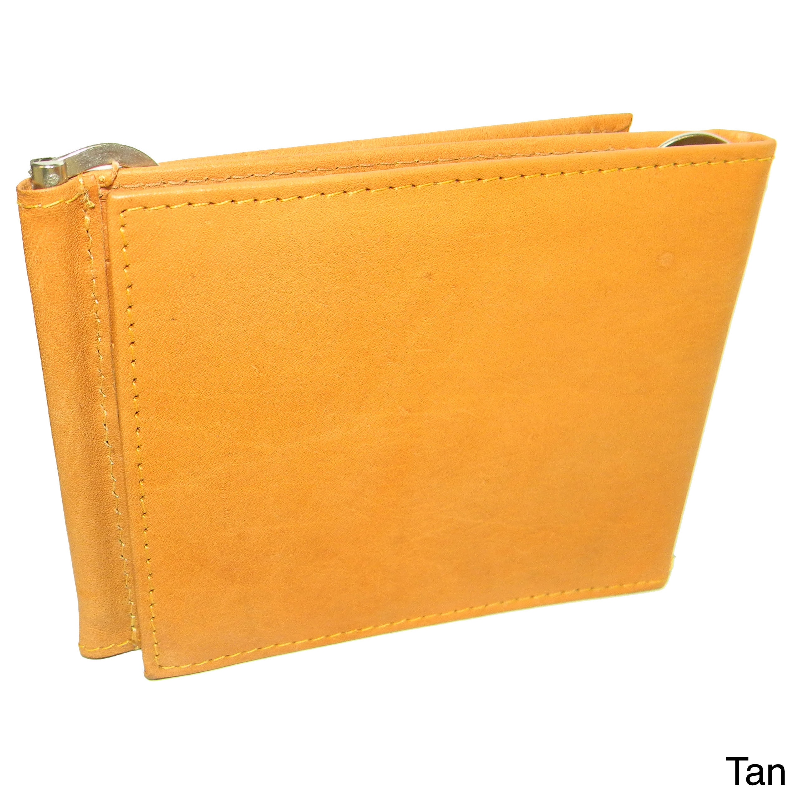 Mens Leather Bifold Top flap Zipper Wallet