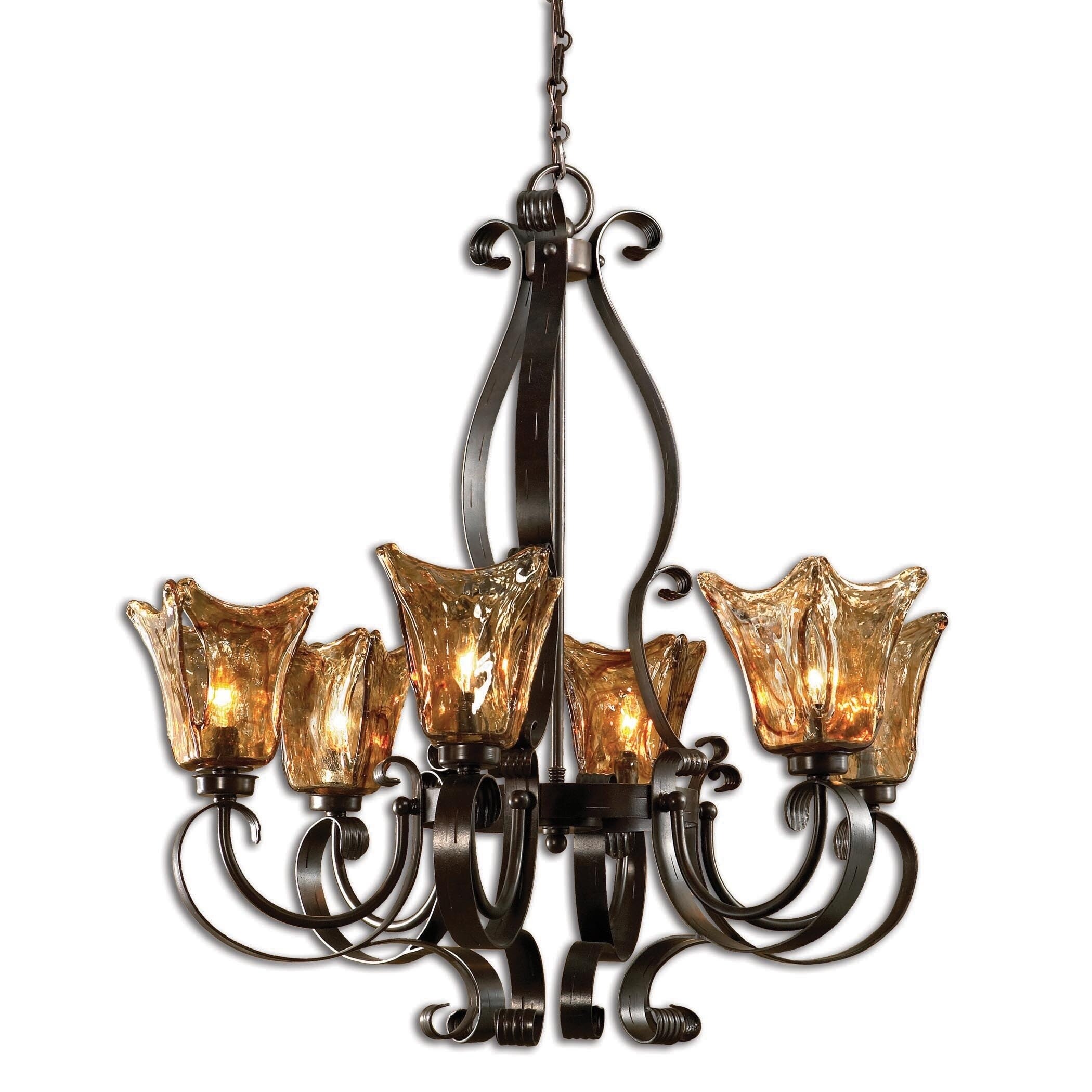 Uttermost Vetraio 6-light Oil Rubbed Bronze Chandelier (6-light Oil Rubbed Bronze Chandelier) - Chandeliers For Bedrooms by Overstock.com