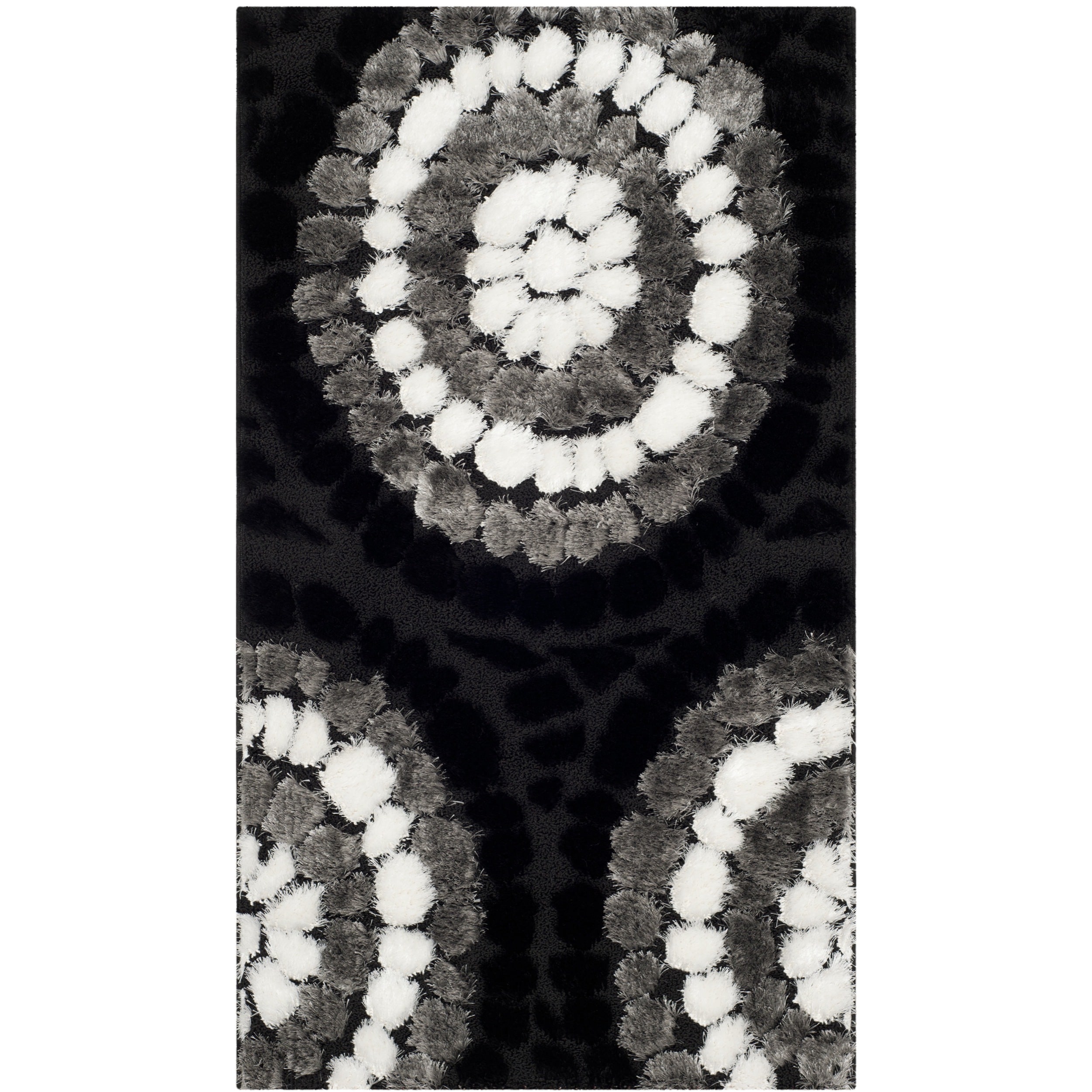 Safavieh Shag Black Rug (3 X 5)