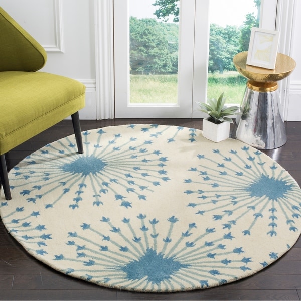 Shop Safavieh Handmade Bella Beige/ Blue Wool Rug - 5 ...