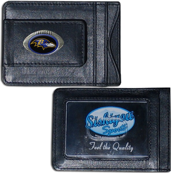 NFL Baltimore Ravens Leather Money Clip and Cardholder