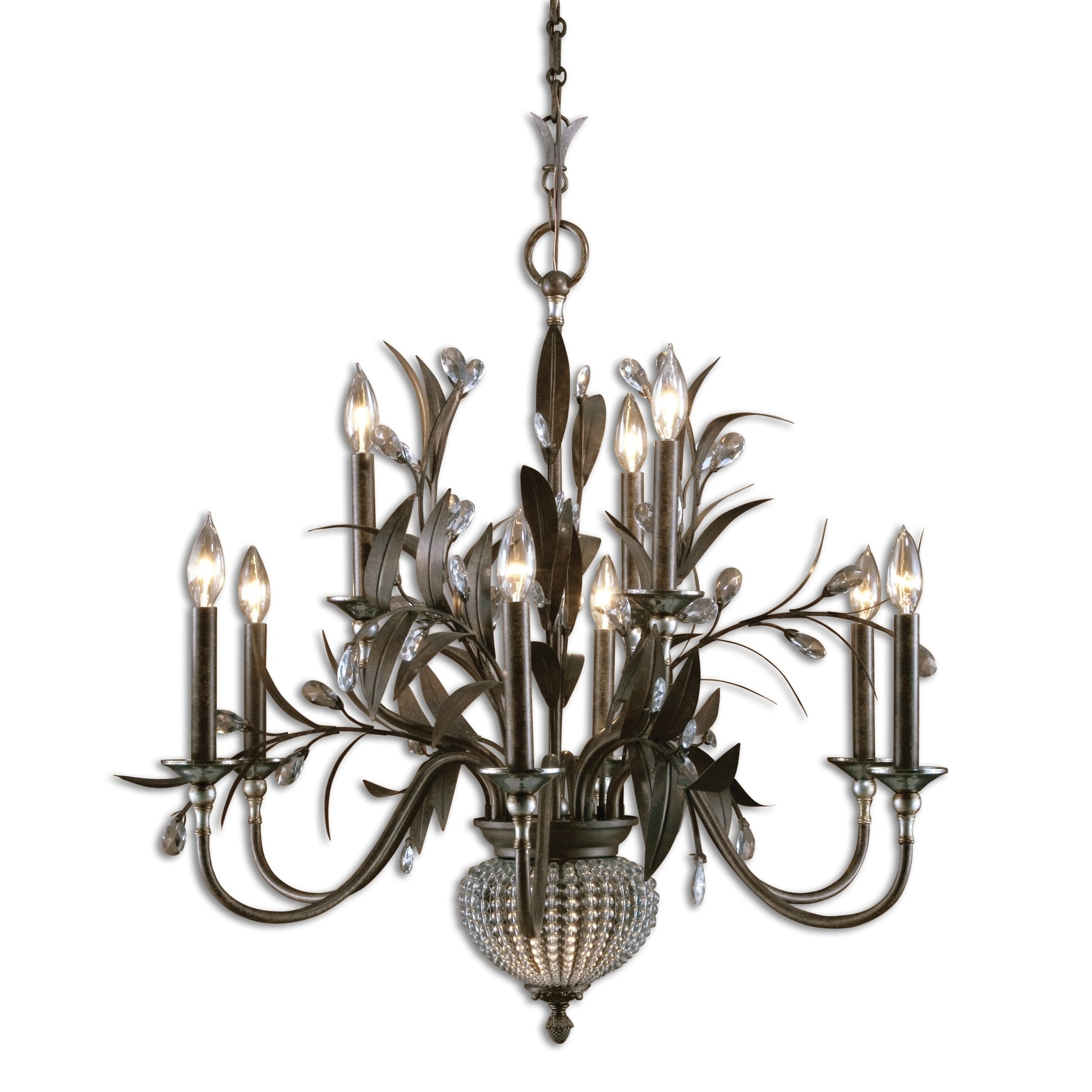 Uttermost Cristel De Lisbon 9-light Golden Bronze Chandelier (9-light Golden Bronze Chandelier) - Chandeliers For Bedrooms by Overstock.com