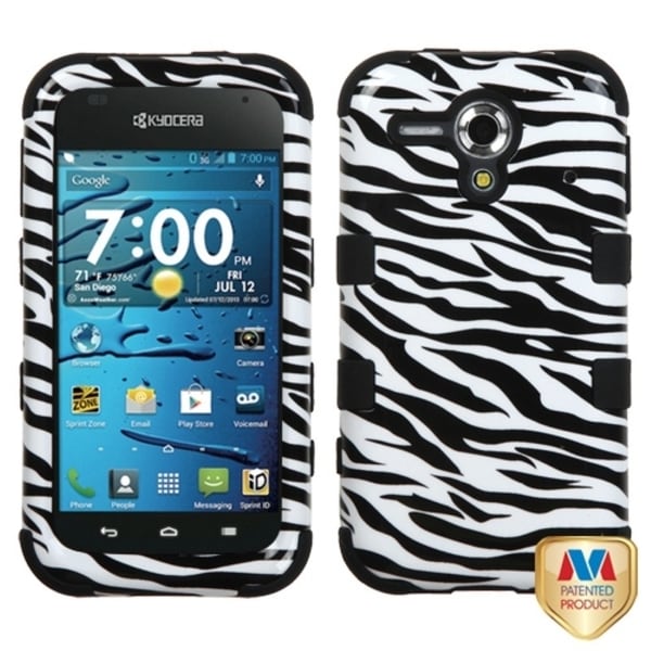 BasAcc Zebra/ Black TUFF Hybrid Case for Kyocera Hydro Edge BasAcc Cases & Holders