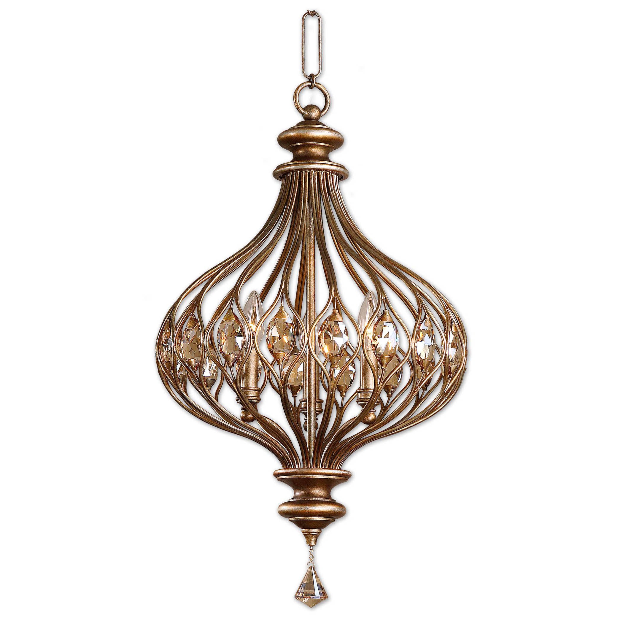 Sabina 3 light Burnished Gold Pendant