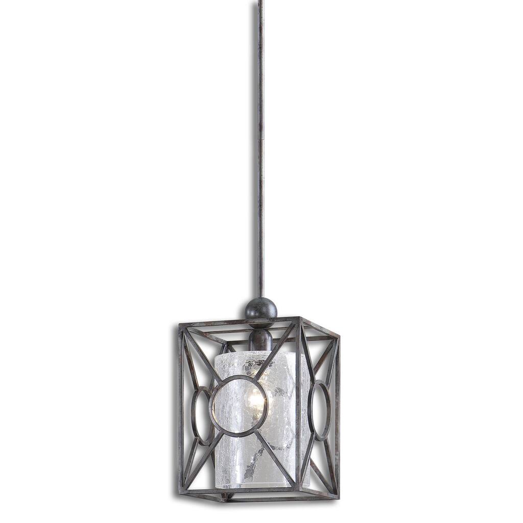 Uttermost Arbela 1-light Rust Black Mini Pendant