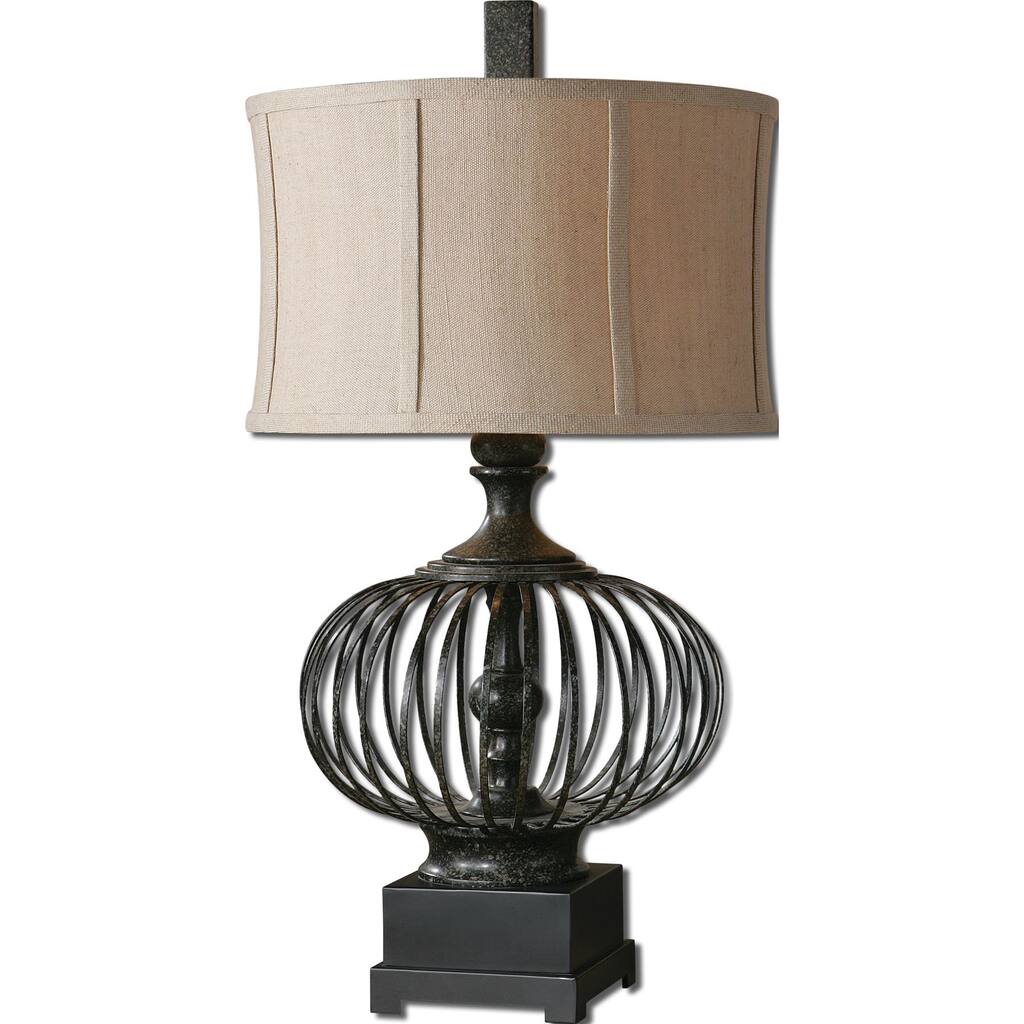 Uttermost Lipioni 1-light Rustic Black Table Lamp